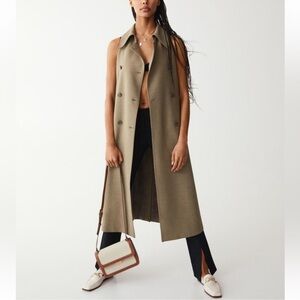 Gap High Waist Sliming Trousers Leggings Mossy Green Brown Casual Size: US M